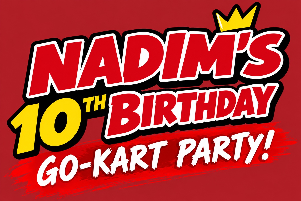 Nadim’s 10th Birthday Go-Kart Party!